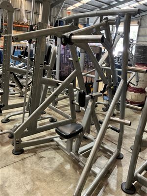 Plate-Loaded Seated Machine with Overhead Lever Arm and Chest Pad Thumbnail