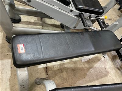 Flat Weight Bench, Grey Steel Frame with Black Vinyl Pad Thumbnail