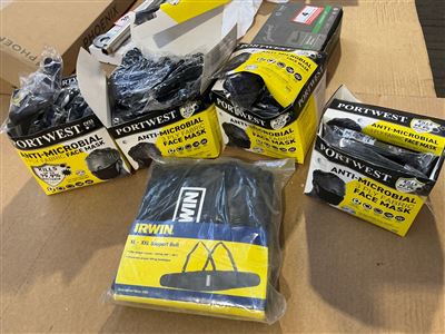 Irwin Waist Support Belt and Quantity of Fabric Face Masks Thumbnail