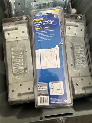 Galv. Gate Strap Hinges-Ball Bearing -   Right Hand Quantity of 10- x 270 mm Thumbnail
