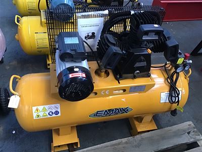 Emax 3Hp Belt Drive Air Compressor 100L Tank - Model Number T B -30100- RRP $2100 - Comes in Sealed Timber Crate(137 kg.) Thumbnail