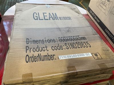 Gleam Oval  Mirror -Bevelled Edge   800 x 600 mm -Sold Per Each Thumbnail