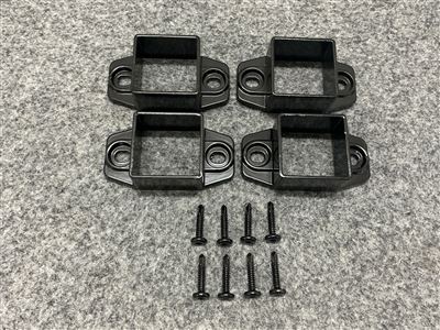 Black Security Fence Brackets Set, 4 Brackets & 8 Screws Thumbnail