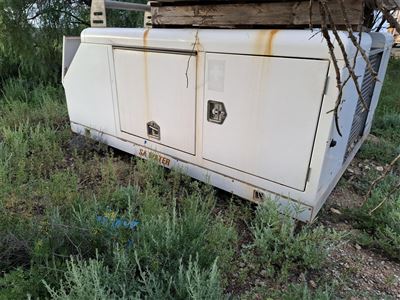 Ute Canopy - Ridgeback -Side and Rear Compartments -Rear Slide Out Drawer , Centre Storage Area - - 2400 mm Long x 1800 mm Wide x 900 mm H ( Buyer to Uplift and Removal From Morgan  Depot ) Thumbnail