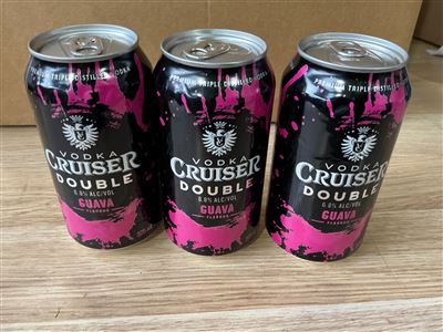 Vodka Cruiser  Double Guava -Quantity of 3 Cans -375 Ml Thumbnail