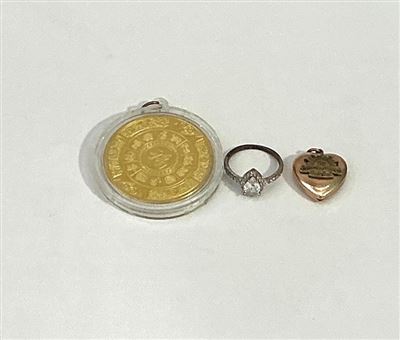 Costume Jewellery - Ring, Locket / Pendant & Replica Chinese Medallion Thumbnail