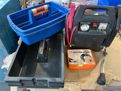 Carry Tool Trays , Puncture Repair Kit and Battery Jumpstarter  Not Tested Thumbnail