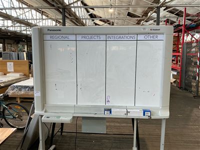 Panasonic Panaboard, UB-7325, Electronic Whiteboard,Some Damage As Shown, W1600 x H1800 Thumbnail