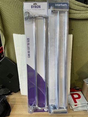 Towel Rails -Quantity of 2 @ Double Chrome  -  750 mm / 780 mm Wide Thumbnail