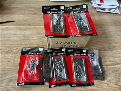 Hinges - Non Mortise 100 mm - Quantity of 16 Thumbnail