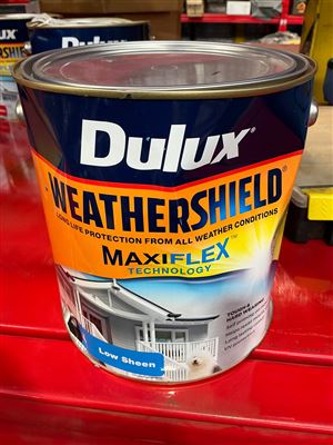 Dulux Weather Shield -Low Sheen -Black -4 Litre Thumbnail