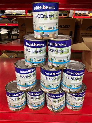 British Paints -H20 Enamel  -  Gloss -Extra Bright Untinted -Quantity  10 @1 Litre Thumbnail