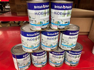 British Paints -H20 Enamel    Gloss -Extra Bright Untinted -Quantity  of  9 @1 Litre Thumbnail