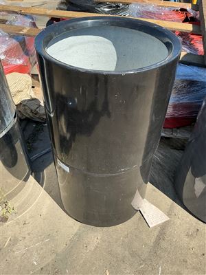 Pot Planters -Quantity of 2 -  Round Black Fibreglass  450 x400 mm H Thumbnail