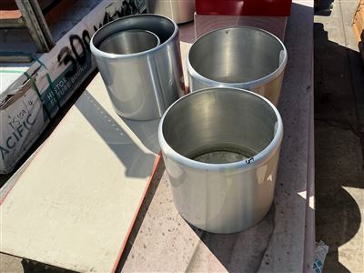 Aluminium Round  Pots - 400  x 400 mm H - Quantity of 3 Thumbnail