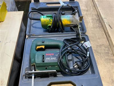 Bosch Electric Jigsaw and A Hitachi Router Trimmer - Not Tested Thumbnail