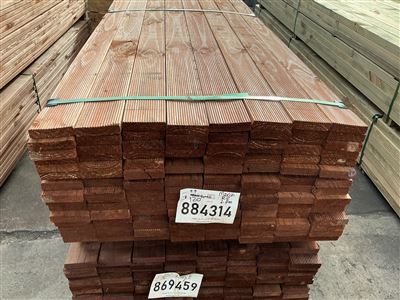 90 x 22, Tinted Pine, Merch Decking, 120 pcs @ 2.4 M, 288 Lin Metres Total Pk 884314 Thumbnail