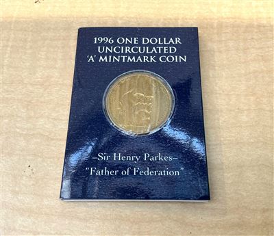 1996 One Dollar Uncirculated "A' Mintmark Coin Thumbnail