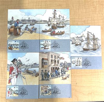 "The First Fleet Departure: May 1787" - Quantity of 6 Prepaid Post Cards Thumbnail