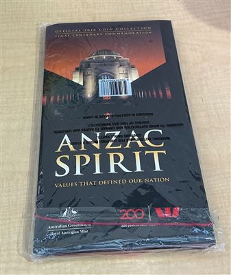 2018 Royal Australian Mint "ANZAC Spirit – Values That Defined Our Nation" Complete 15-Coin Collection in Folder Thumbnail
