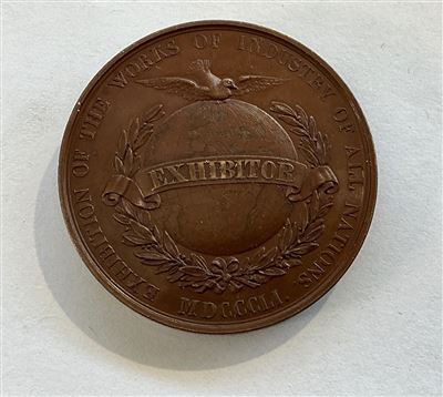 1851 Great Exhibition Exhibitor's Medal – Bronze Thumbnail