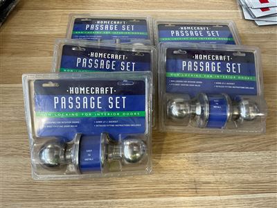 Passage Door Sets - Quantity of 6-homecraft -Non-Locking For Interior Doors Thumbnail