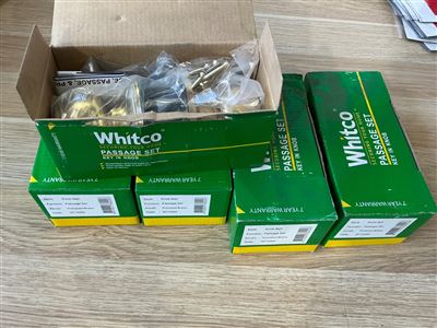 WHITCO Passage Door Sets - Quantity of 5 -Polished Brass Knob Bell Thumbnail