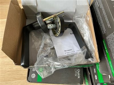 Lever Door Handles  Black - Incomplete -Missing  Barrels Thumbnail