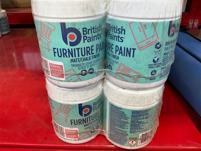 British Paints Furniture Paint - Forever Peach - Matt / Chalk -Quantity  16 @ 500 Ml Thumbnail