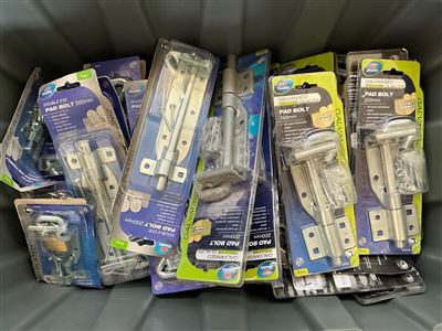 Pad Bolts ,- Tub of 35  - Asstd Sizes Galv. & Zinc Thumbnail