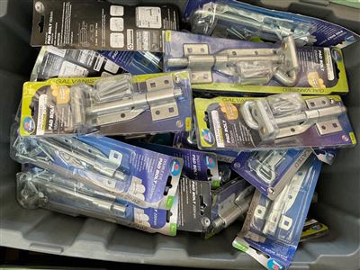 Pad Bolts ,- Tub of Approx 50 - Asstd Sizes Galv. & Zinc Thumbnail