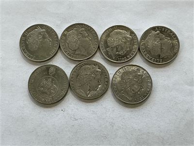 Australian 20 Cent - Quantity of 7 Thumbnail