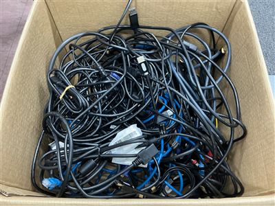 Large Quantity of Power, USB, Video Leads and Adapters, Refer Photos Thumbnail