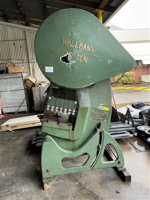 Wall Bank Incline Power Press - 25 Ton - Model 353A- with Safety Guard - Work Table 600x 400 mm - -3 Phase 415 volt approx size 1500 mm long x 900 mm wide x 2150 mm h -Serial Number 326 --No Tooling Included -Approx Weight 3 Tonne- (Note - Buyer to Arrange Crane or Large Forklift to Remove ) Thumbnail