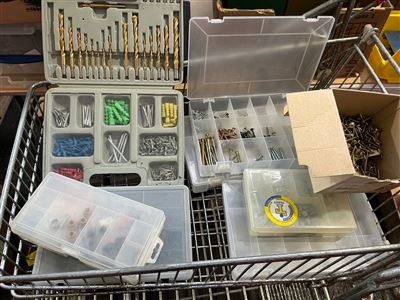 Organiser Containers with Some Fasteners and Drill Bits Thumbnail