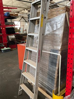 Folding Aluminium Step Ladder -2. 1  Metre - Extension Hieght 3.6 Metre Thumbnail