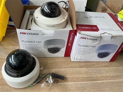 Dome Security Cameras x3 - Analogue Type - Sold As Is Thumbnail