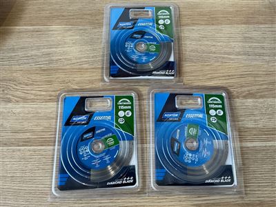 Norton Diamond  Blades  - Quantity of 3 @ 115 mm Thumbnail