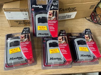 Wall Mount Lock Box - Key Storage- Quantity of 4 Thumbnail
