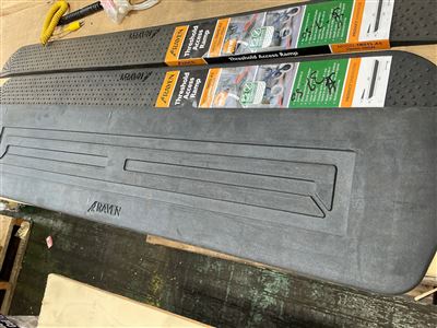 Threshold Access Ramp- , Rubber Quantity of 2 -(2@ 900 x 80 and 900 x 200 mm ) Thumbnail