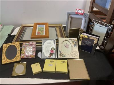 Assorted Size And Make Of Picture Frames And Photo Albums, Brass, Ceramic, Metal Thumbnail