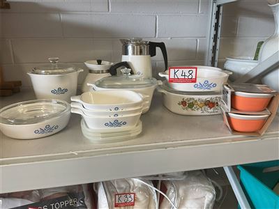 Assorted Corning Ware Coffee Pot, Teapot, Casserole Dishes Etc Thumbnail