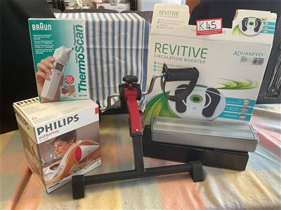 Health Treasure Box, Ray Lamp, Blood Pressure Tester, Circulation Booster Etc, Not Tested "Sold As Is" Thumbnail