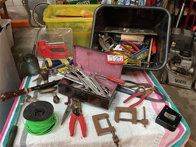 Spanners Galore, Vices, Oil Pot, Large Stapler Etc Thumbnail