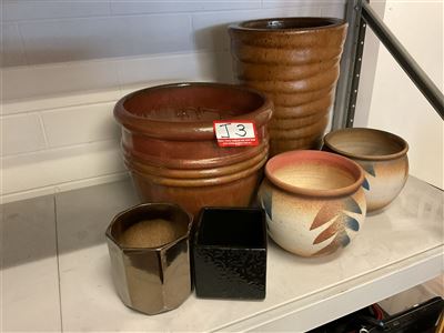 6 Garden Pots, Tallest 40 Cm Thumbnail