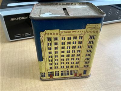 Vintage Savings Bank of South Australia Home Savings Tin Money Box Thumbnail