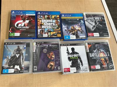 PlayStation Games x 8: 3 PS4 and 5 PS3, incl. GTA V and Gran Turismo Sport Thumbnail