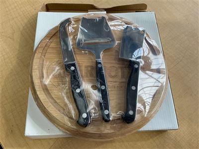 Arnott's Branded Timber Cheese Board with 3 Cheese Knives, Boxed Thumbnail