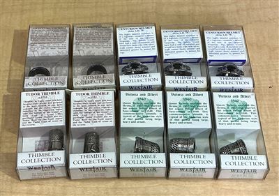 Westair "Thimble Collection" Boxed Reproduction Thimbles (Qty 10) Thumbnail