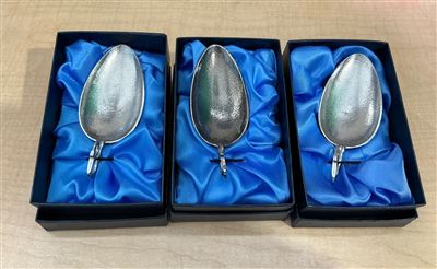 Metal Caddy Spoons with Loop Handles - With Boxes Quantity of 3 Thumbnail